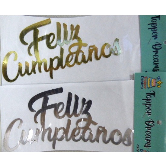 ADORNO FRONTAL ESPEJADO FELIZ CUMPLEAÑOS