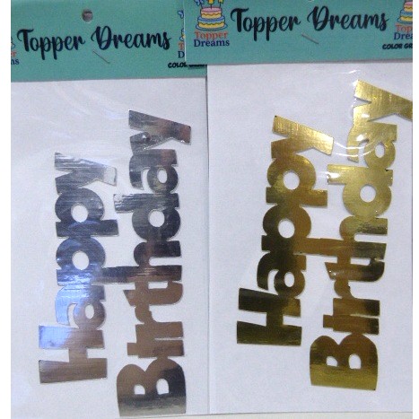 ADORNO FRONTAL ESPEJADO HAPPY BIRTHDAY IMPRENTA