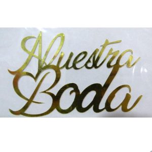 ADORNO FRONTAL ESPEJADO NUESTRA BODA