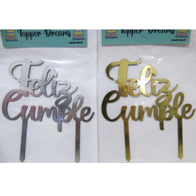 ADORNO PINCHE ESPEJADO FELIZ CUMPLE CHICO