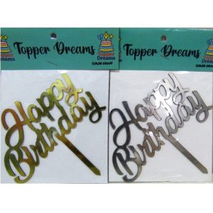 ADORNO PINCHE ESPEJADO HAPPY BIRTHDAY CHICO