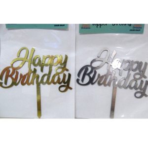 ADORNO PINCHE ESPEJADO HAPPY BIRTHDAY GRANDE