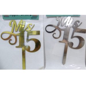 ADORNO PINCHE ESPEJADO MIS 15