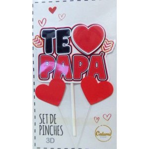 ADORNO PINCHE SET DIA DEL PADRE TE AMO PAPA