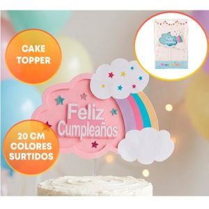 ADORNO PINCHE F C NUBE ARCOIRIS CONFETTI