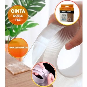 CINTA DOBLE FAZ SILICONADA 3CM X 3MT