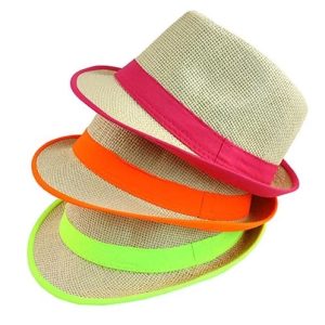 GORRO GUAPO / TANGUERO RAFIA CON TIRA FLUO