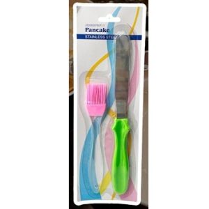 ESPATULA CON ESCALON 23CM Y PINCEL SILICONA 16CM
