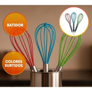 BATIDOR SILICONA MANGO METAL 25CM