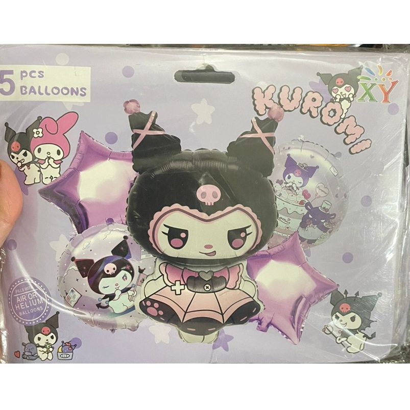 SET 5 GLOBOS KUROMI
