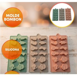 MOLDE SILICONA BOMBONES NAVIDEÑO