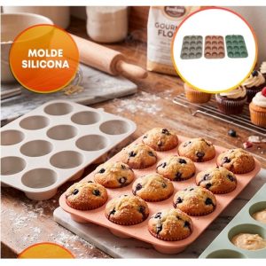 MOLDE SILICONA CUPCAKE X12