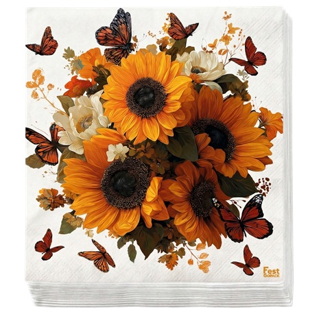 SERVILLETA PREMIUM X 20 GIRASOLES