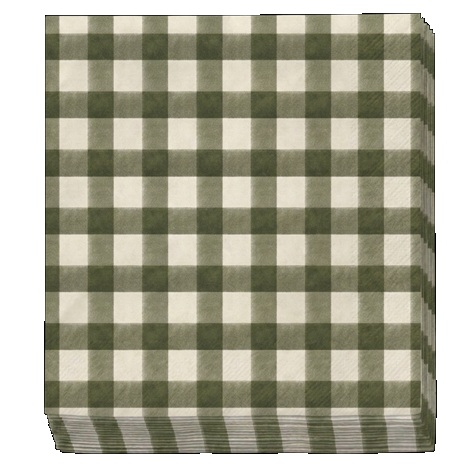 SERVILLETA PREMIUM X 20 CUADRILLE VERDE MUSGO