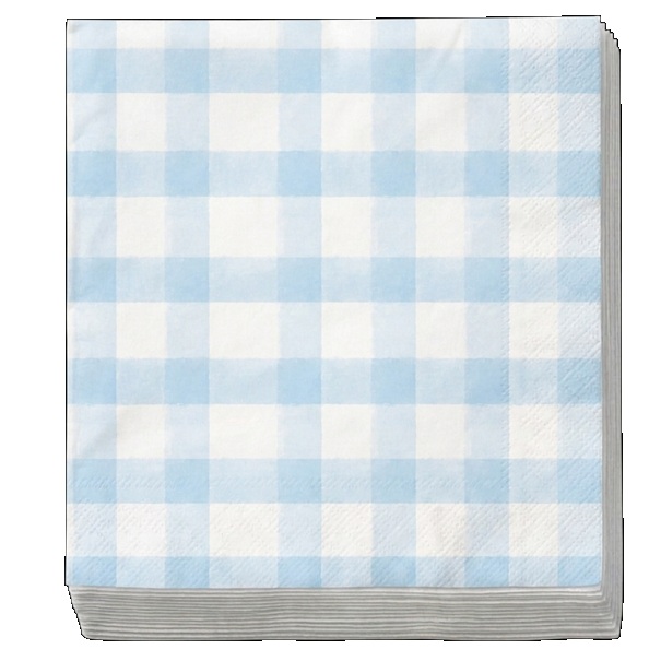 SERVILLETA PREMIUM X 20 CUADRILLE CELESTE