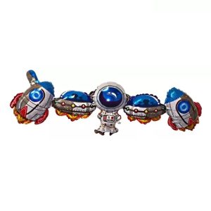 GLOBO FOIL GUIRNALDA 70CM LARGO ASTRONAUTA