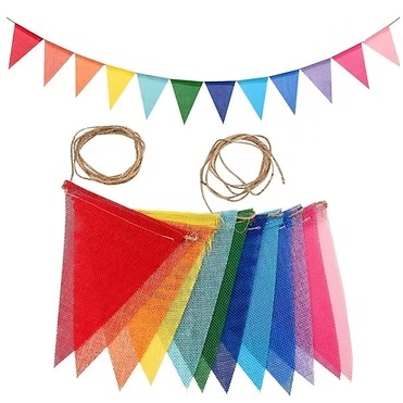 BANDERIN ALPILLERA MULTICOLOR 12 TRIANGULOS