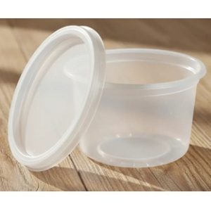 POTE PLASTICO CON TAPA 1/4 KG X 50 U