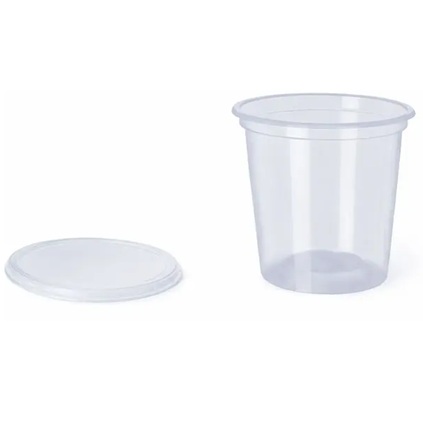 POTE PLASTICO CON TAPA 1/2 KG X 50 U