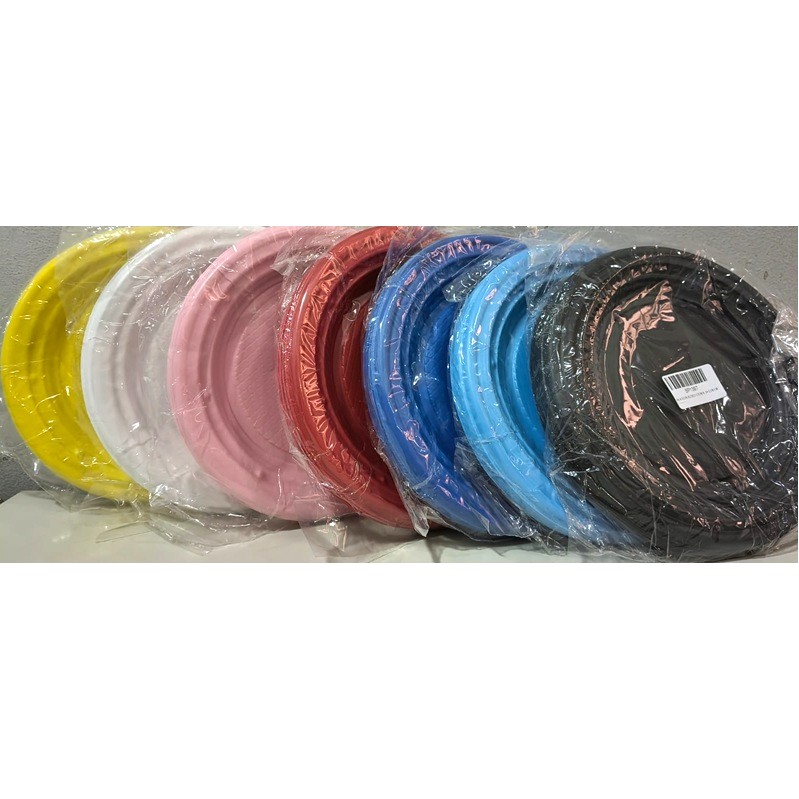 PLATO PLASTICO 17CM X 24 COLOR Y BCO