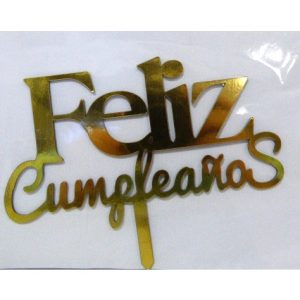 ADORNO PINCHE ESPEJADO FELIZ CUMPLE