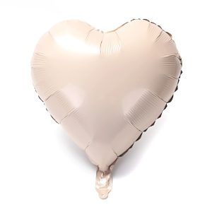 GLOBO FOIL 18P CORAZON LISO NUDE