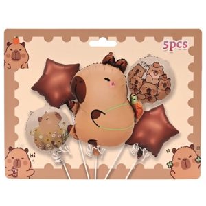 SET 5 GLOBOS CAPIBARA
