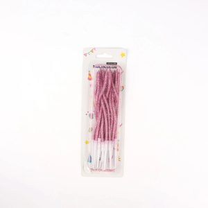 VELAS CURVAS GIBRE X12 ROSA
