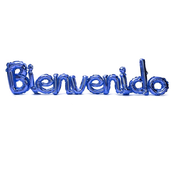 GLOBO FOIL FRASE BIENVENIDO CELESTE