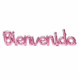 GLOBO FOIL FRASE BIENVENIDA ROSA