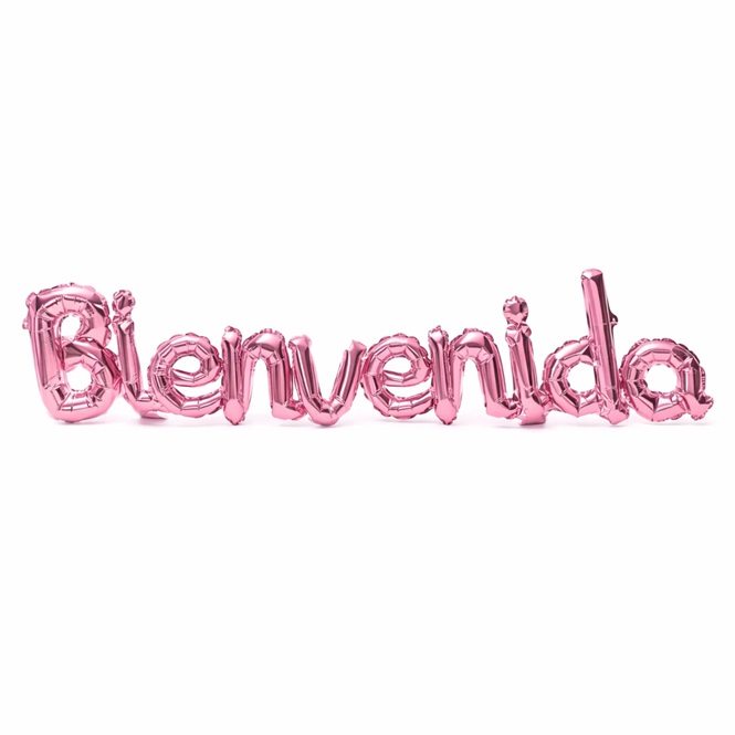 GLOBO FOIL FRASE BIENVENIDA ROSA