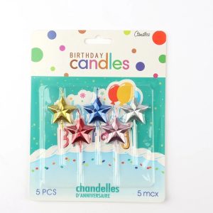 VELAS FACETADAS X5 ESTRELLA
