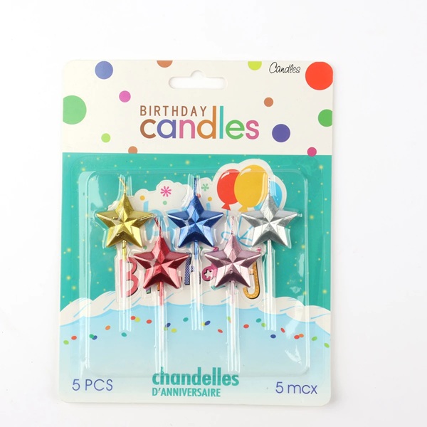 VELAS FACETADAS X5 ESTRELLA