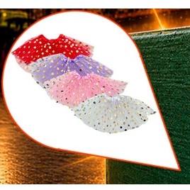 TUTU INFANTIL CON LUNARES DORADOS