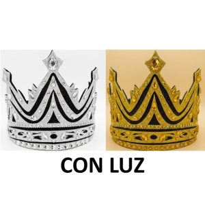 CORONA REY CON GEMAS CON LUZ