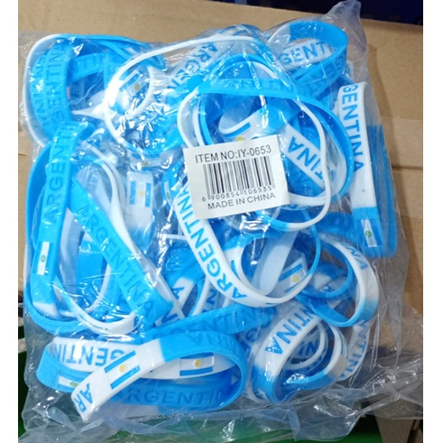 PULSERA ARGENTINA SILICONA X100
