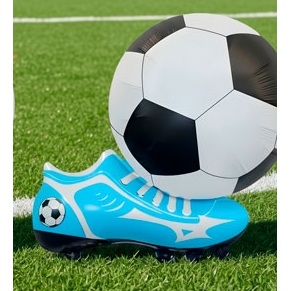 GLOBO FOIL SILUETA 75CM PELOTA FUTBOL Y BOTIN