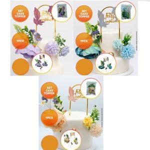 ADORNO PINCHE F C SET FLORES 9PCS