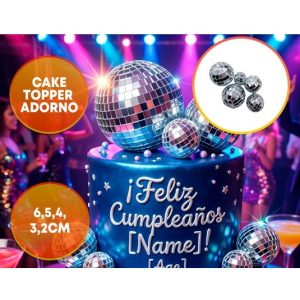ADORNO BOLA DISCO SURTIDAS X5 2 3 4 5 Y 6 CM