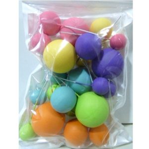ADORNO PARA TORTA ESFERAS X24 MULTICOLOR