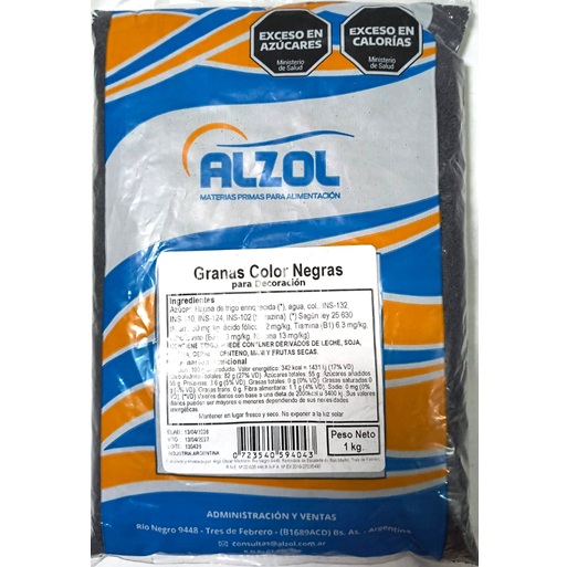 GRANAS X 1KG NEGRA