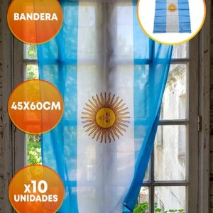 BANDERA ARGENTINA TELA 45 X 60 X 10 U