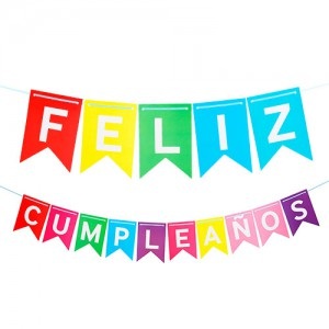 BANDERIN FELIZ CUMPLE MULTICOLOR