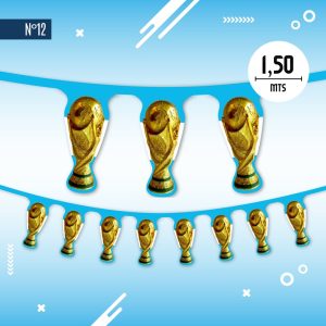BANDERIN ARGENTINA TELA COPA DEL MUNDO 1,5MTS