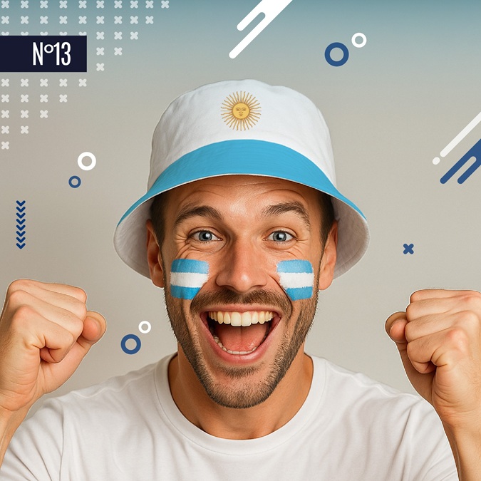 GORRO TELA ARGENTINA CELESTE Y BLANCO