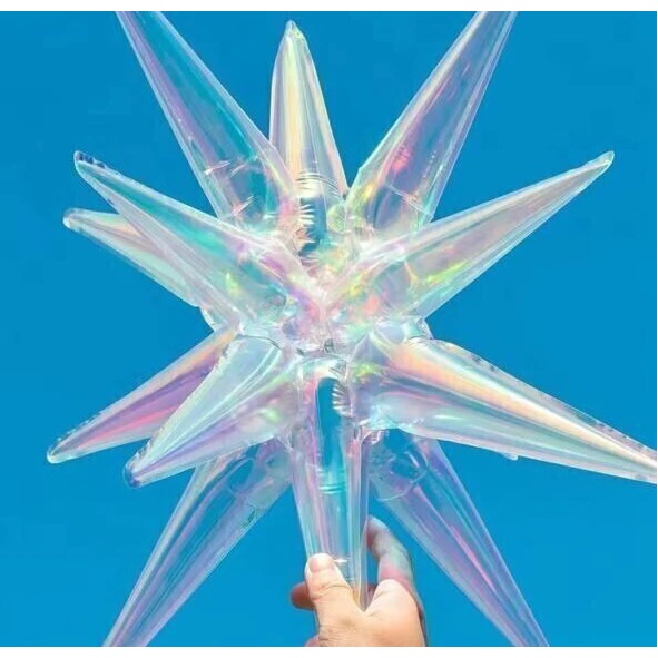 GLOBO FOIL 22P ESTRELLA 14 PUNTAS IRIDIS CRISTAL