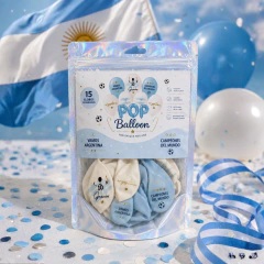 GLOBOS POP BALLOON 12P ESTAMPADOS ARGENTINA X15
