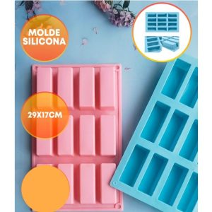MOLDE SILICONA RECTANGULOS X12