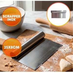ESPATULA SCRAPER INOXIDABLE CON REGLA 25CM