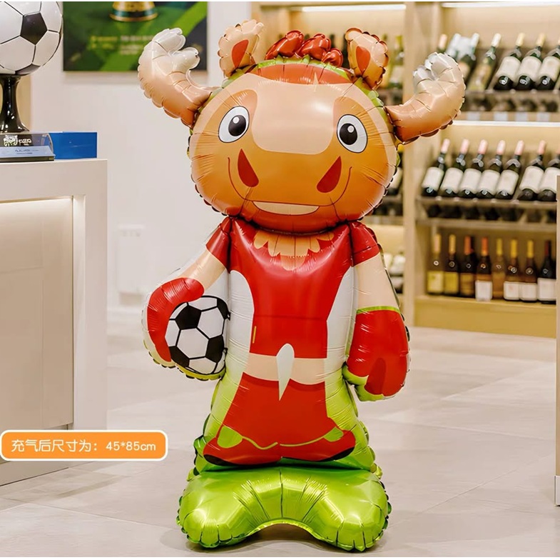 GLOBO FOIL SILUETA CON BASE 85CM MASCOTA ALCE